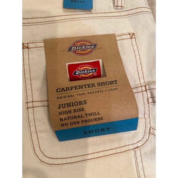 Dickies Juniors Natural Canvas High-Waisted Shorts New 9 / 29 - Picture 9 of 9